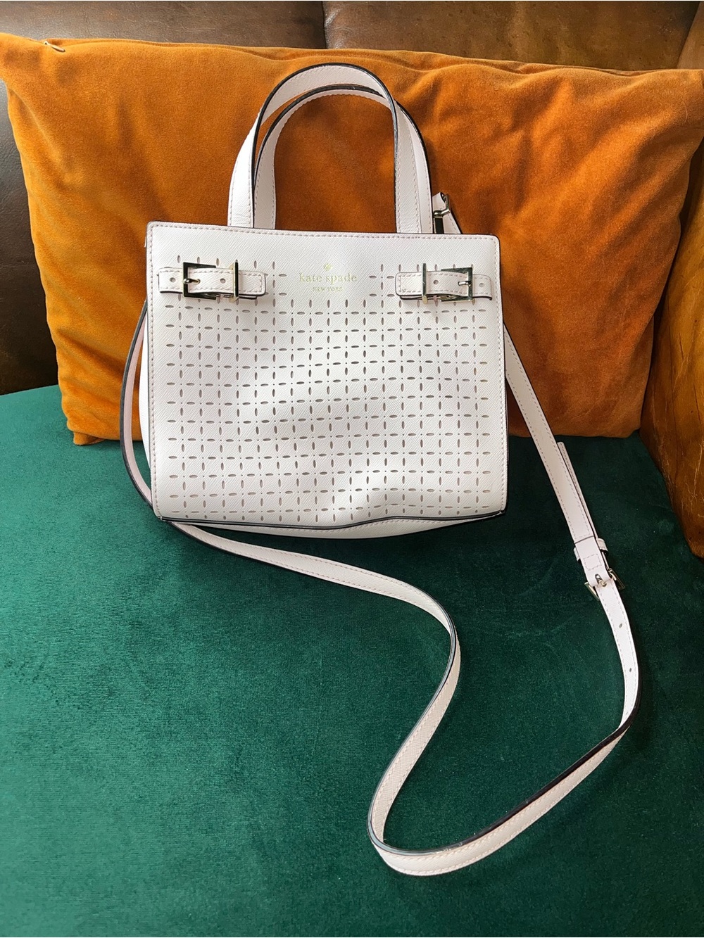 kate spade Pink Perforated Leather Tote - Picture 2 of 15